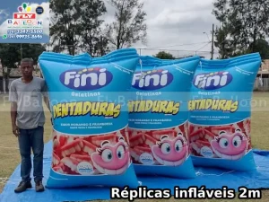 replicas infláveis gigantes promocionais gelatinas dentaduras fini