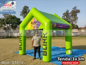 stand inflável personalizado promocional rádio blink