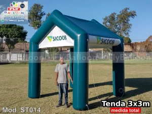 stand inflável promocional personalizado sicoob