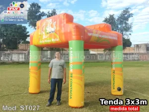 stand inflável promocional rádio 96 fm