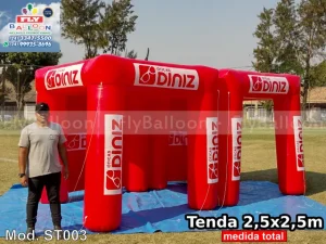 stands infláveis personalizados promocionais óticas diniz
