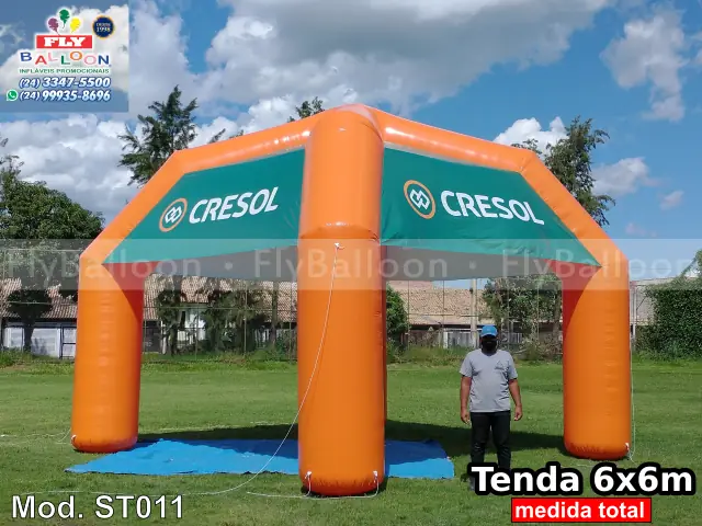 tenda inflável personalizada promocional cresol