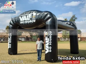 tenda inflável promocional concessionária chevrolet vale do iguaçu