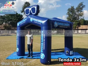 tenda inflável promocional ótica lunas