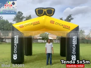 tenda inflável promocional ótica sena