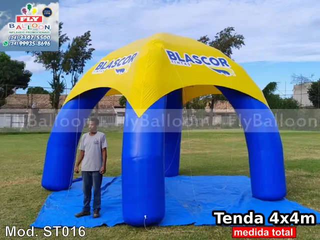 tenda inflável promocional personalizada blascor tintas