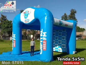 tenda inflável promocional personalizada rádio capital 102 fm