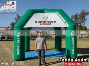 tenda inflável promocional personalizada sementes coopavel