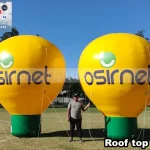 balões infláveis gigantes promocionais roof top osirnet