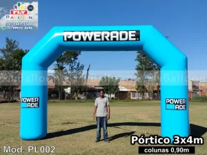 pórtico inflável promocional personalizado powerade