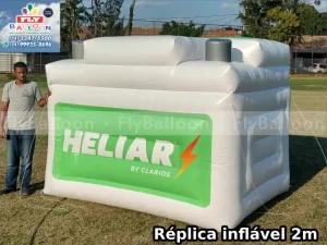 réplica inflável gigante promocional bateria heliar