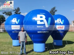 balões infláveis promocionais roof top 14g banco BV