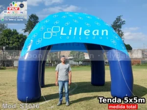 estande inflável personalizado lillean calçados