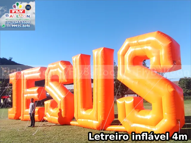 letreiro inflável gigante promocional JESUS