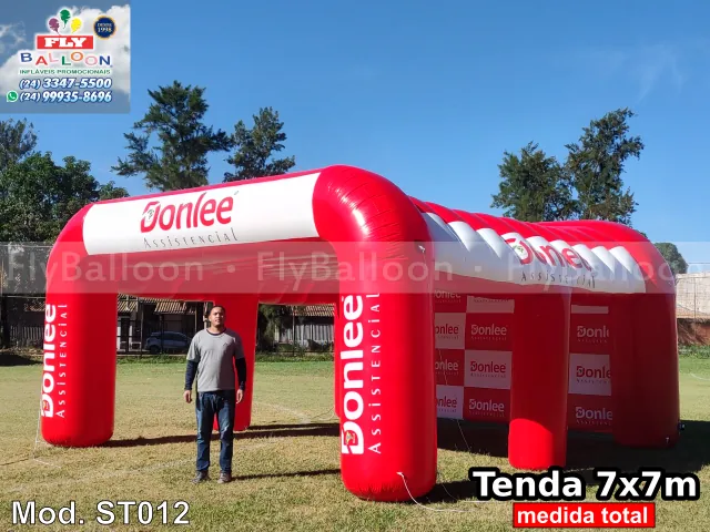 tenda inflável personalizada donlee assistencial