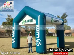 tenda inflável promocional lumi energia solar