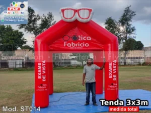 tenda inflável promocional ótica fabrício