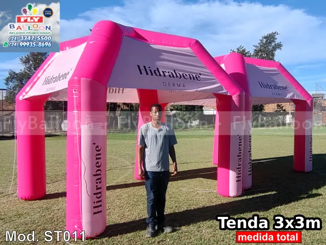 tendas infláveis promocionais personalizadas hidrabene