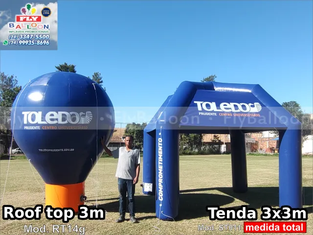 combo balão roof top tenda inflável toledo prudente centro universitário