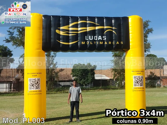 Portal inflável promocional personalizado da Lucas Multimarcas
