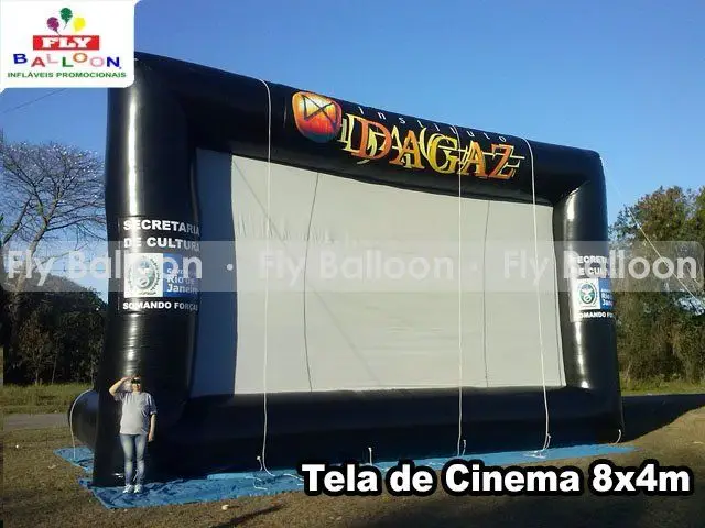 tela de cinema inflável promocional instituto dagaz