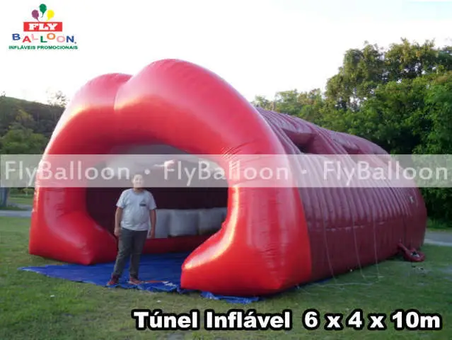 túnel inflável promocional bocão sesi rj