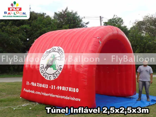 túnel inflável promocional roberto ferreira rodeio show