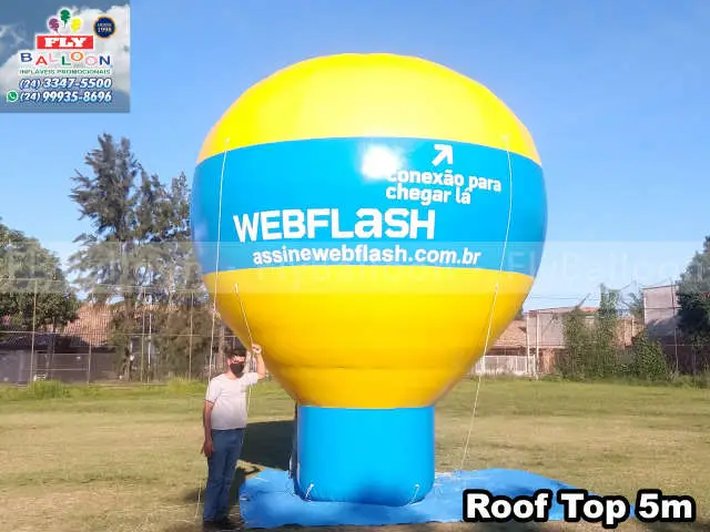 balão inflável promocional webflash internet fibra ótica