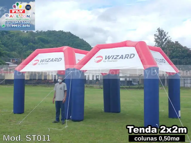 tendas infláveis promocionais wizard by pearson