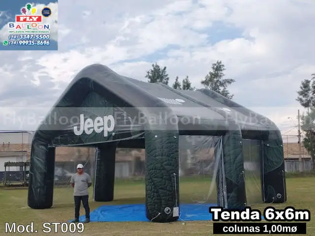 tenda inflável gigante promocional personalizada jeep