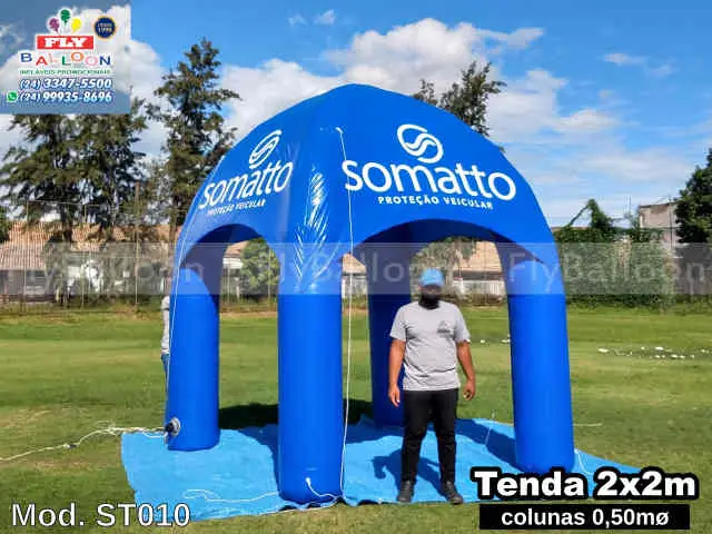 tenda inflável promocional somatto proteção veicular