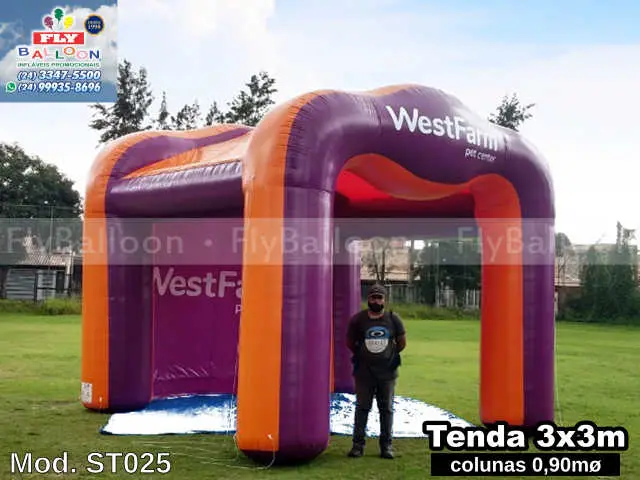 tenda inflável promocional westfarm pet center