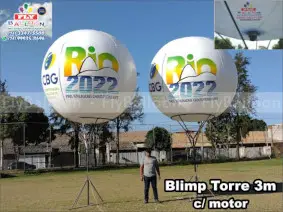 Balões blimp na torre Rio 2022