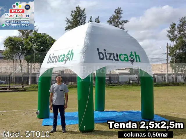 tenda inflável promocional bizucash