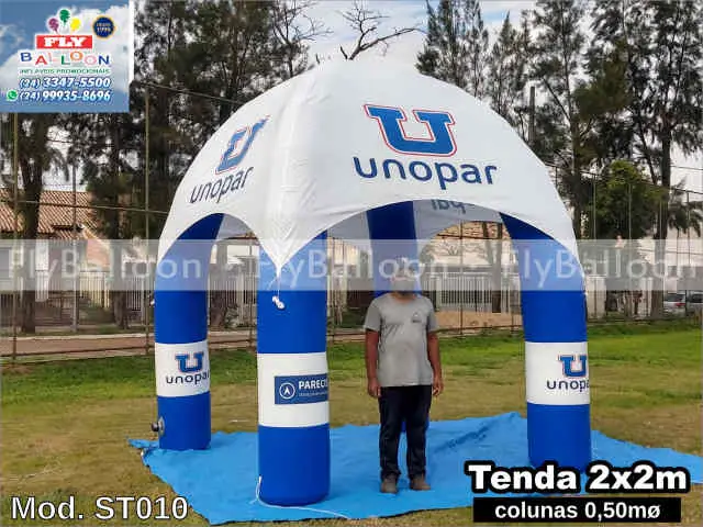 tenda inflável promocional unopar
