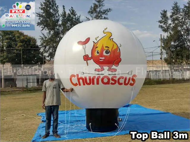 top ball inflável promocional churrascus