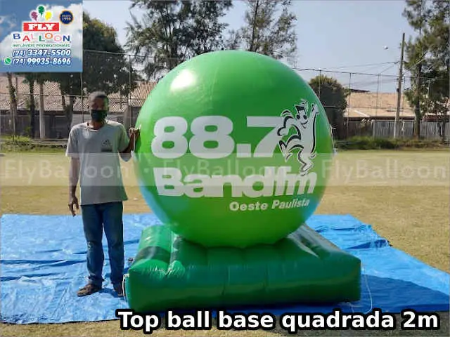 top ball inflável promocional rádio bandfm 88,7 oeste paulista