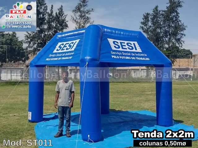 tenda inflável promocional SESI