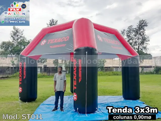 tenda inflável promocional texaco lubrificantes