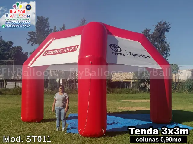 tenda inflável promocional concessionária toyota xapuri motors