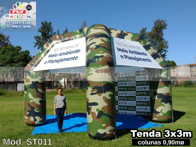 tenda inflável promocional secretaria meio ambiente e planejamento de itaguaí