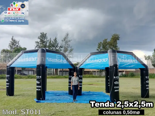tendas infláveis promocionais shimano