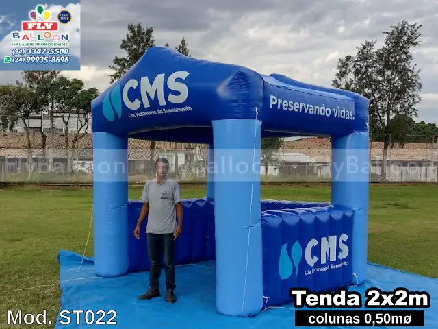 tenda inflável promocional companhia matonense de saneamento