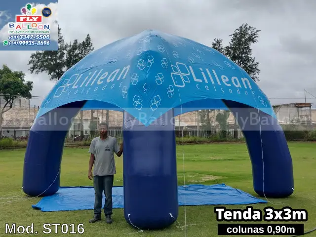 tenda inflável promocional personalizada lillean calçados