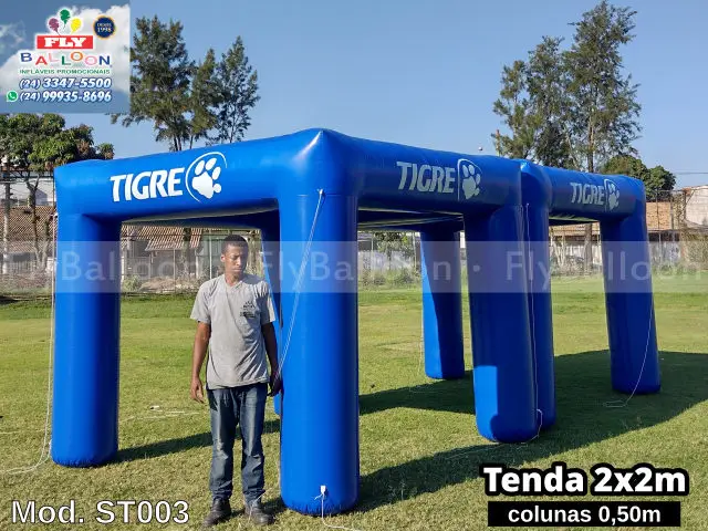 tendas infláveis promocionais tigre tubos e conexões
