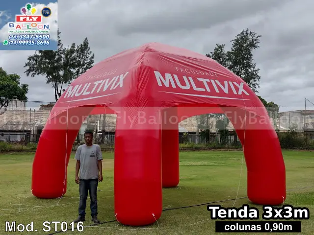 tenda inflável promocional personalizada faculdade multivix