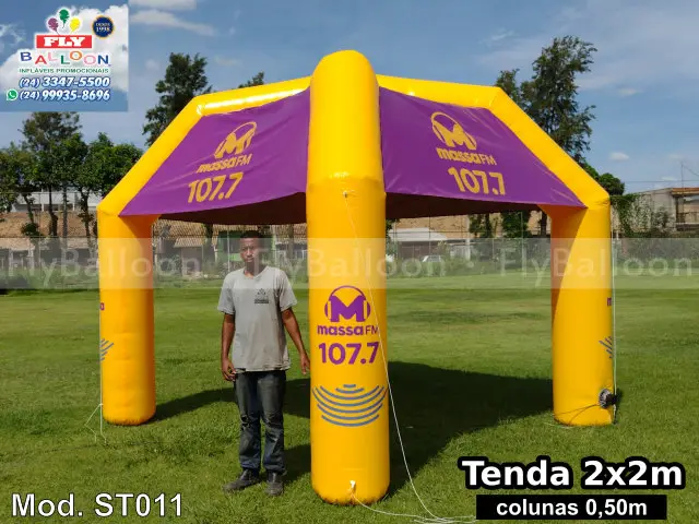 tenda inflável promocional rádio-massa fm 107
