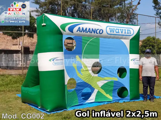 gol inflável promocional amanco
