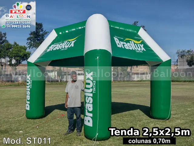 tenda inflável promocional brasilux tintas