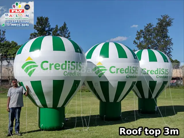 balões infláveis promocionais roof top credisis crediari
